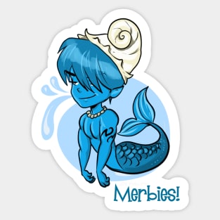 Aqua Blue Merbie Sticker